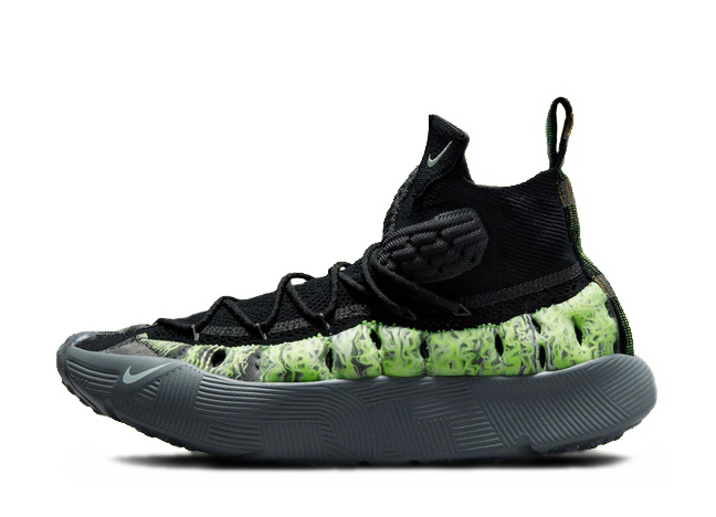 Nike ISPA Sense Flyknit "Black and Smoke Grey" Black/Smoke Grey/Neon Green