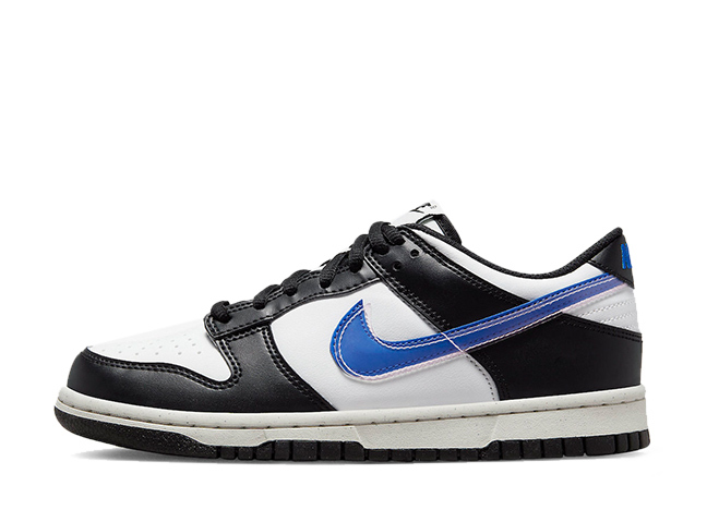 Nike Gs Dunk Low Next Nature "TPU Swoosh" Black/Hyper Royal/Summit White