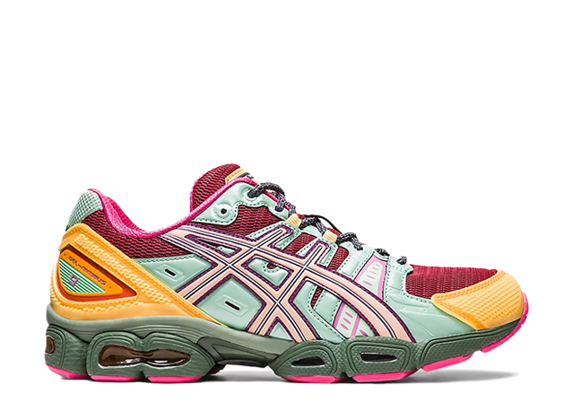ブレインデッド × アシックス ゲルニンバス9 "マルチカラー" リオレッド/オールモストアプリコット