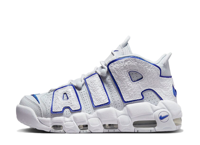 Nike Air More Uptempo "Embossed" White/Royal Blue