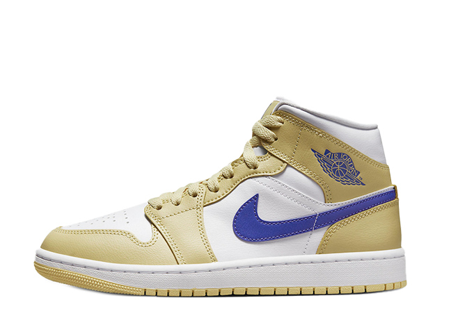 ナイキ ウィメンズ エアジョーダン1 ミッド "レモンウォッシュ" レモンウォッシュ/ラピス/ホワイト