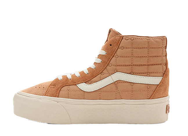 ジョー・フレッシュグッズ × バンズ UA スケートハイ リイッシュー プラットフォーム VLT LX "キャメル" キャメル/ホワイト