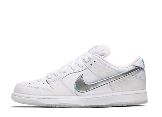 Diamond Supply Co. × Nike SB Dunk Low Pro "White" White/Chrome/Black/Tropical Twist