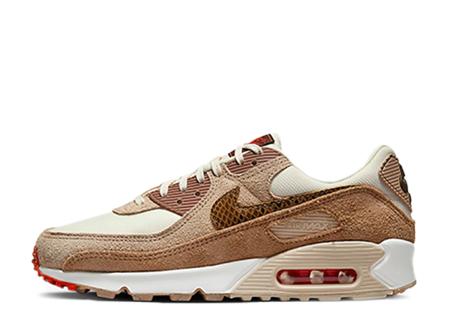 Nike Air Max 90 SE "Snakeskin Swoosh" Pale Ivory/Picante Red/Summit White