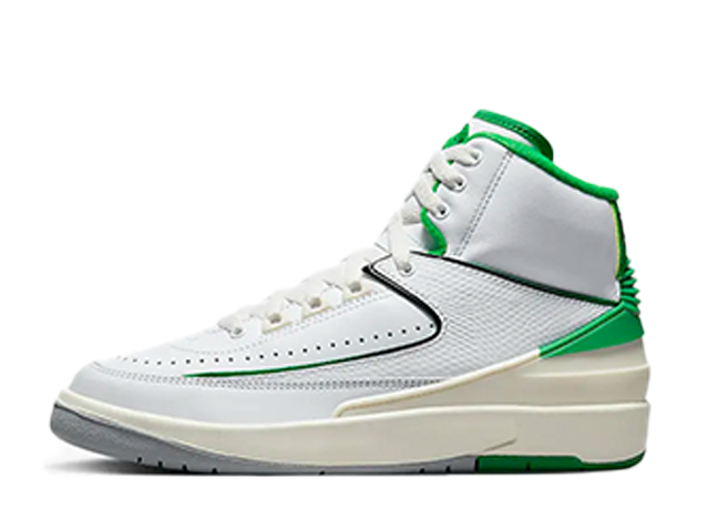 Nike Gs Air Jordan 2 Retro "Lucky Green" White/Lucky Green