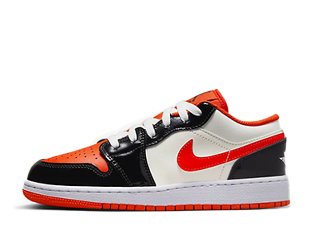 ナイキ Gs エアジョーダン1 ロー "チームオレンジ" チームオレンジ/ブラック/ホワイト