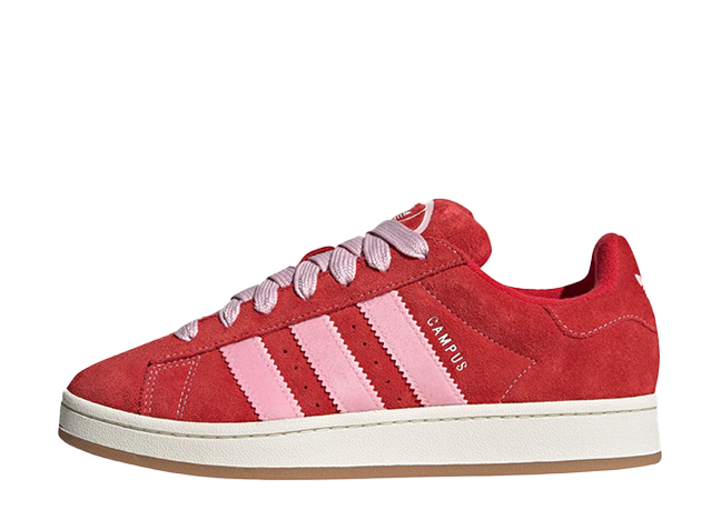アディダス キャンパス 00s "ベタースカーレット" ベタースカーレット/クリアピンク/フットウェアホワイト