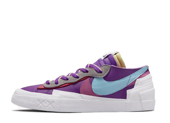 KAWS × sacai × Nike Blazer Low "Purple Dusk" Purple Dusk/Blue/White