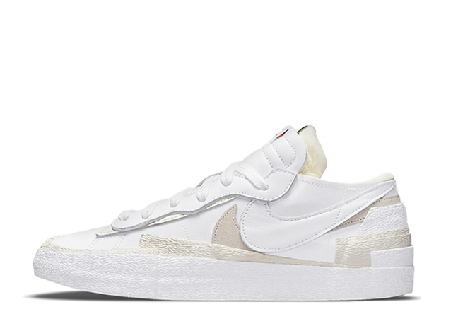 sacai × Nike Blazer Low "White Patent Leather"