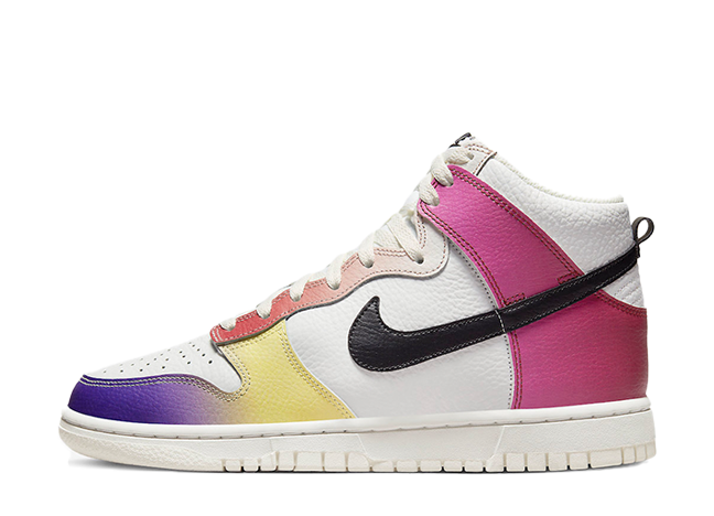 Nike Wmns Dunk High "Multi Gradient" Summit White/Team Red/Gym Red/Black