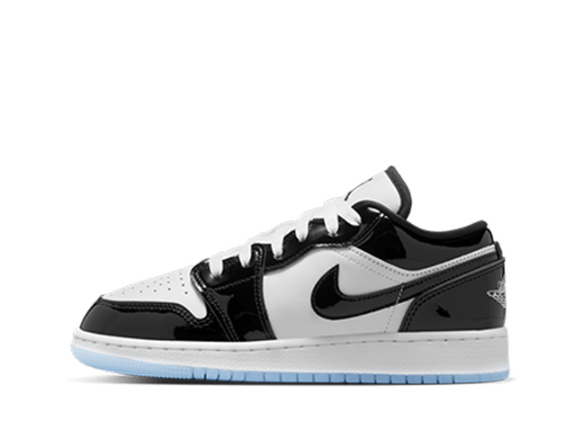 ナイキ Gs エアジョーダン1 ロー "コンコルド" ホワイト/ブラック