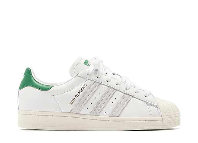 キス × アディダス スーパースター クラシックス プログラム フォー "ホワイト/フェアウェイ/ゴールド"