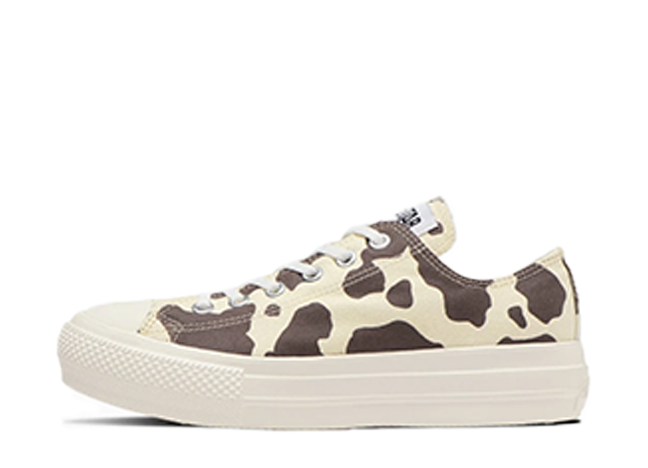 Converse Canvas All Star Light Plts Cowspot OX "Off-White" Off White/Brown