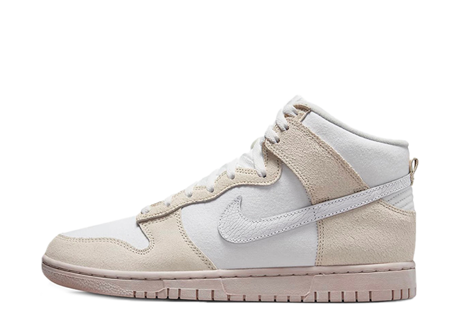 Nike Dunk High Retro PRM "Cracked Leather" Summit White/Phantom/Pink Oxford