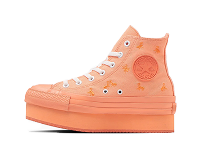 ancco × Converse AS (R) Chunkyline HI "Pastel Orange" Pastel Orange/White