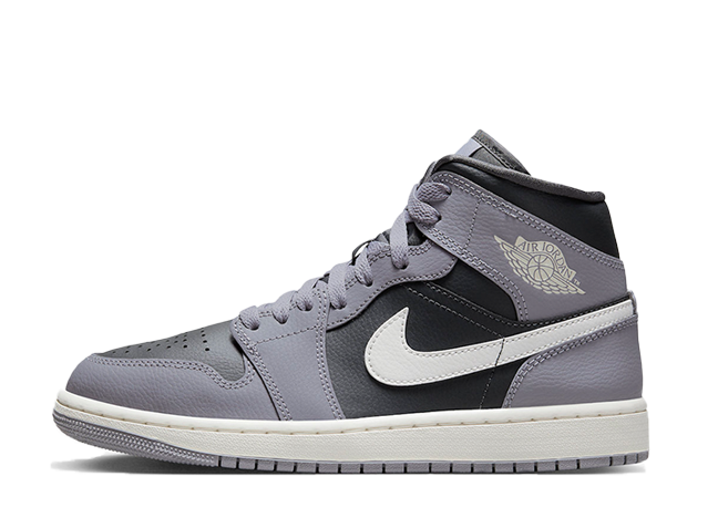 ナイキ ウィメンズ エアジョーダン1 ミッド "セメントグレー" セメントグレー/セイル/アンスラサイト