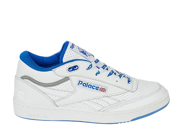 Palace × Reebok Club C Mid II Revenge "Classic White" Classic White/Blue