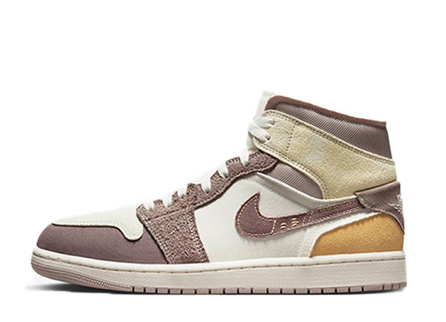 ナイキ エアジョーダン1 ミッド "インサイドアウト" セイル/トープヘイズ/フォッシルストーン/セレスティアルゴールド/ムスリン