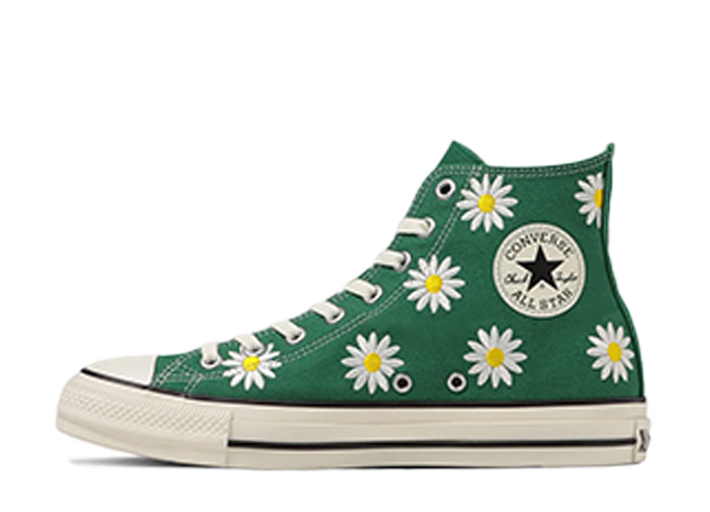 Converse All Star Daisyflower Hi "Spring Green" Spring Green/White