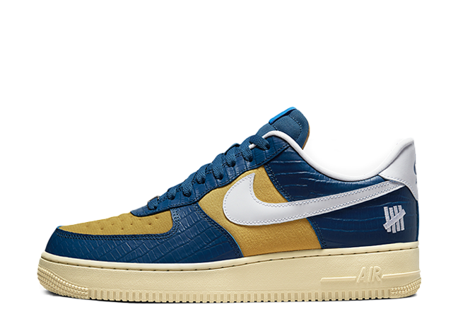 UNDEFEATED × Nike Air Force 1 Low "5 On It" Yellow/Blue