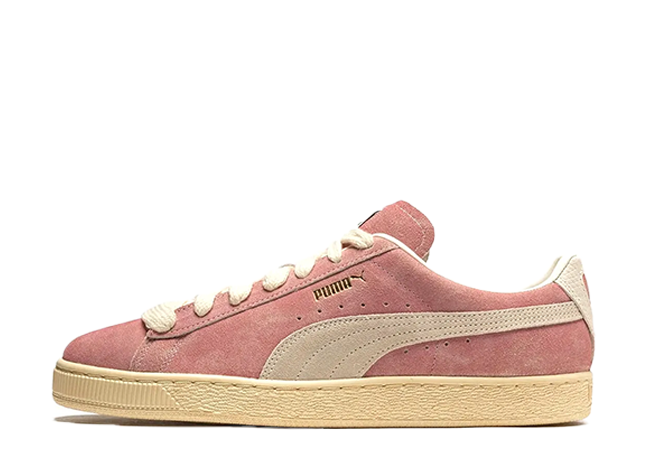 ルイージ × プーマ スウェード "ビーボーイ" ピンク/ホワイト
