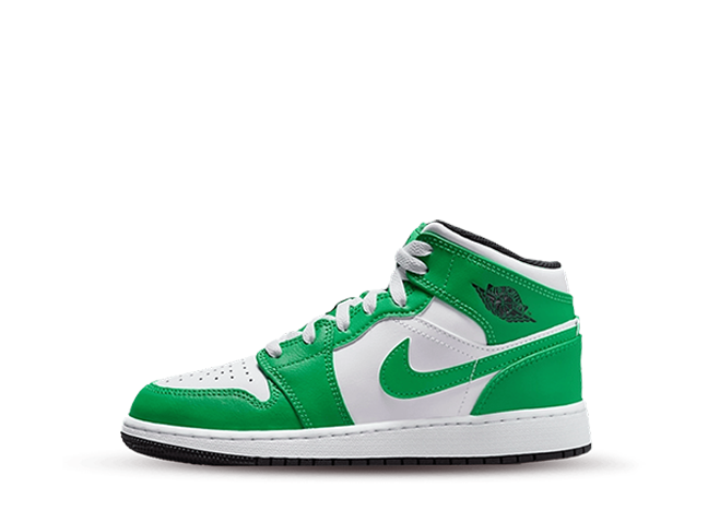 Nike Gs Air Jordan 1 Mid "Lucky Green" Lucky Green/White