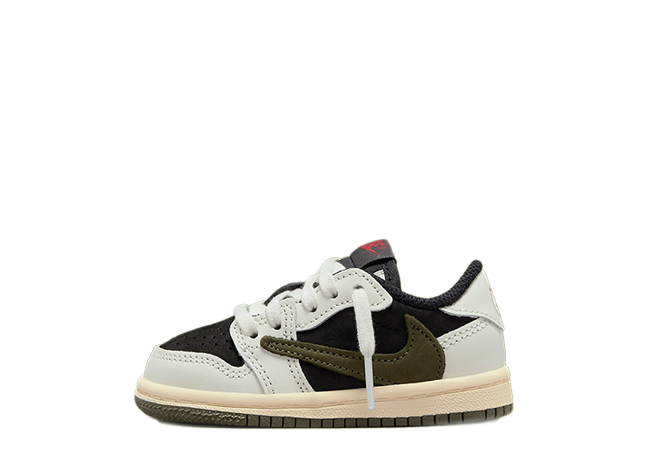Travis Scott × Nike Td Air Jordan 1 Low OG "Medium Olive" Medium Olive/White/Black