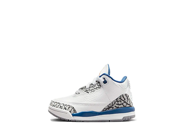 ナイキ Td エアジョーダン3 レトロ "ウィザーズ" ホワイト/トゥルーブルー