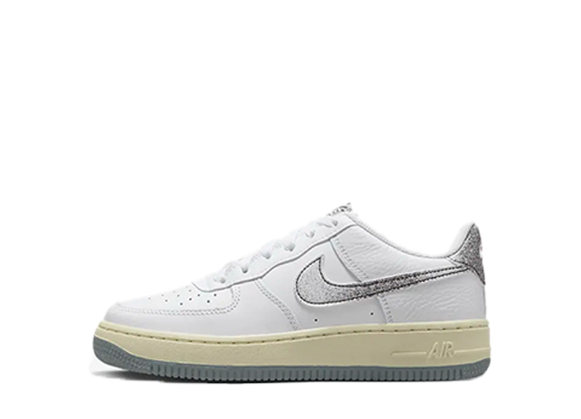 Nike Gs Air Force 1 LV8 3 "White/Smoke Grey/Beach"