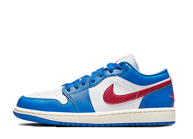 ナイキ ウィメンズ エアジョーダン1 ロー "スポーツブルー" スポーツブルー/ジムレッド/ホワイト