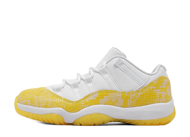 Nike Wmns Air Jordan 11 Retro Low "Yellow Snake Skin/White"
