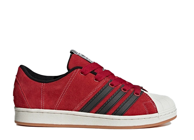 YNuK × アディダス スーパーモディファイド "パワーレッド/コアブラック/オフホワイト/ガム"