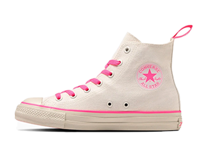 X-girl × Converse Wmns All Star Hi "White/Vivid Pink"