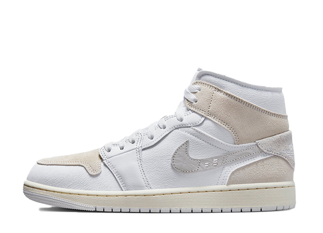 Nike Air Jordan 1 Mid Craft "Light Orewood Brown/White"