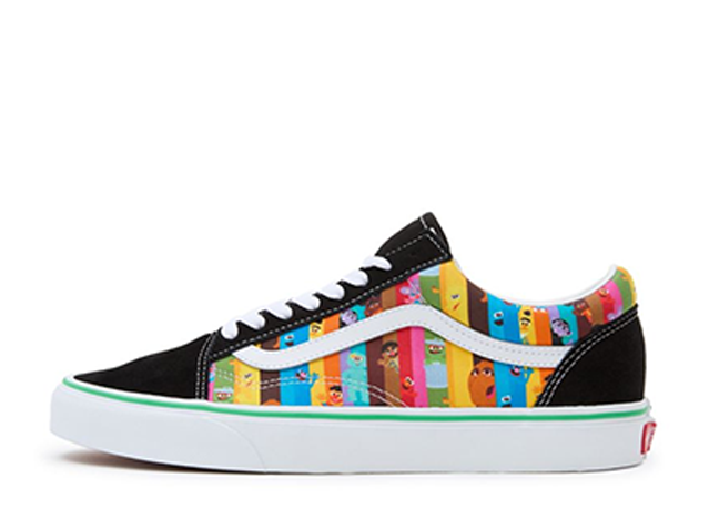 セサミストリート × バンズ オールドスクール "セサミマルチ" ブラック/マルチカラー