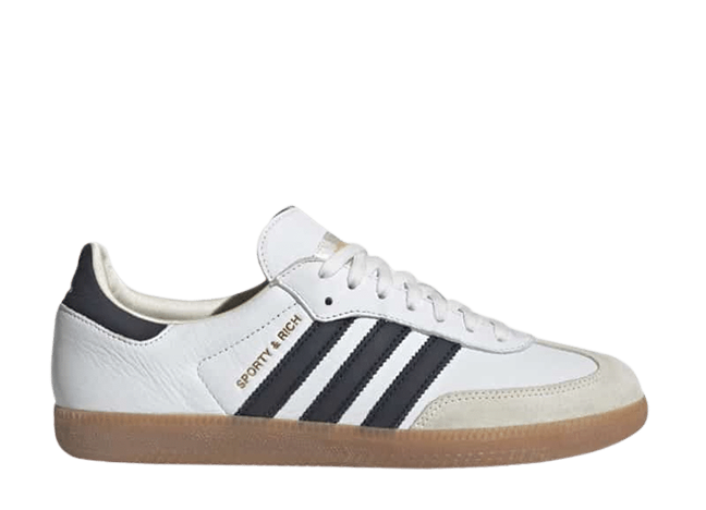 Sporty & Rich × adidas Samba OG "Footwear White/Black"