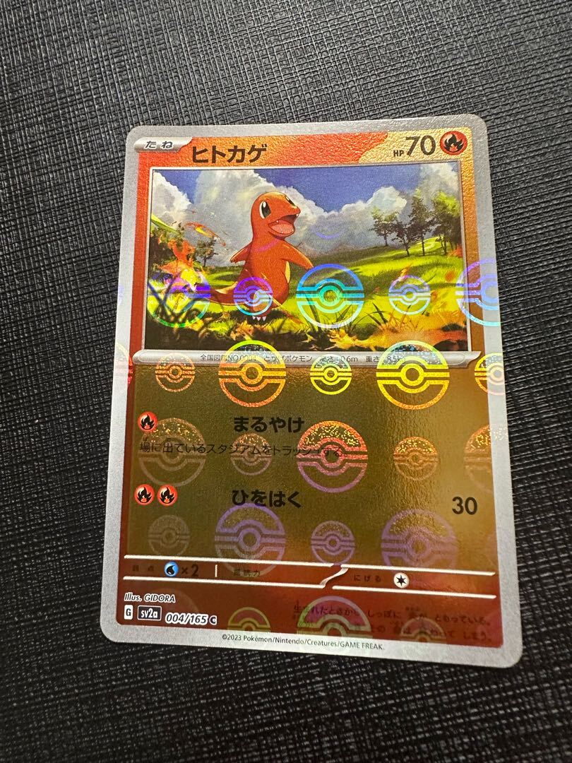 ヒトカゲ(モンスターボール柄/ミラー仕様)