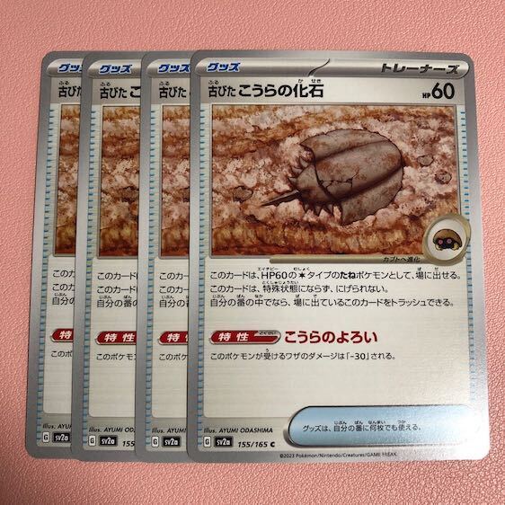 古びたこうらの化石