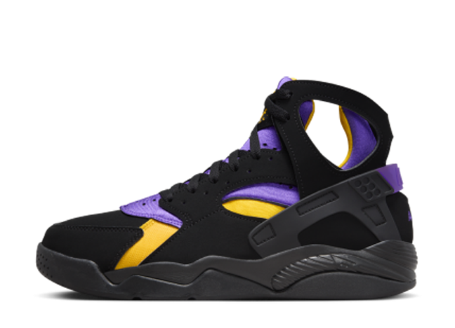 ナイキ エアフライトハラチ "レイカーズ アウェイ" ブラック/バーシティパープル/デルソル