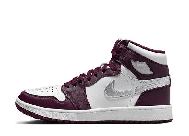 ナイキ エアジョーダン1 ハイ ゴルフ "ボルドー/ホワイト"