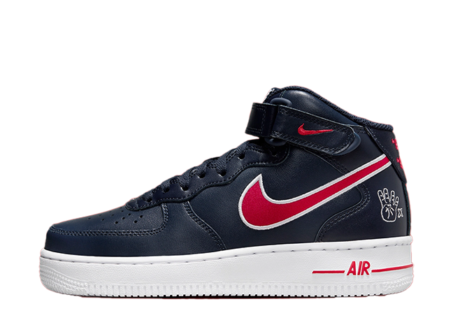 Nike Wmns Air Force 1 Mid "Houston Comets Four-Peat/Navy"
