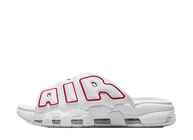 Nike Air More Uptempo Slide "White/University Red"