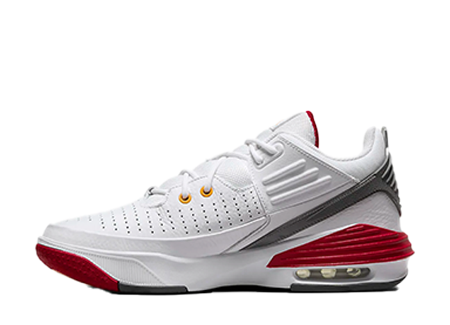 Nike Jordan Max Aura 5 "White" White/Cardinal Red/Light Graphite/Vivid Orange