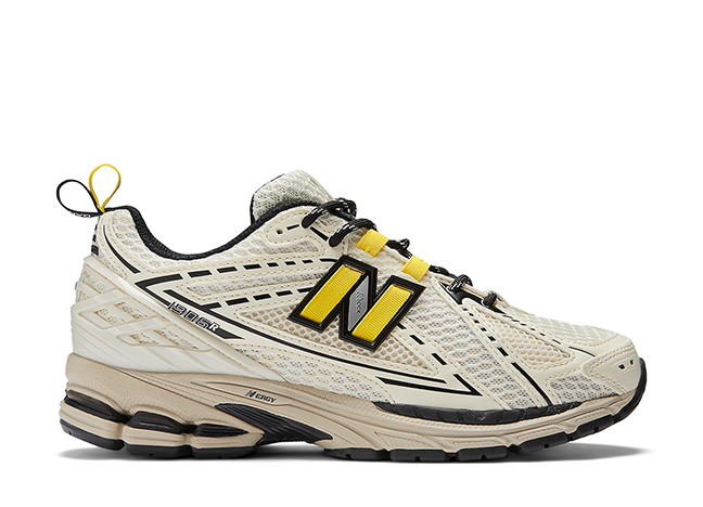GANNI × New Balance 1906R "Egret" White/Black/Yellow