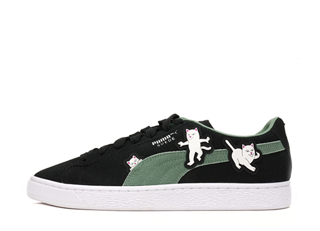 リップンディップ × プーマ スウェード "プーマブラック/ユーカリプタス/ホワイト/グリーン"