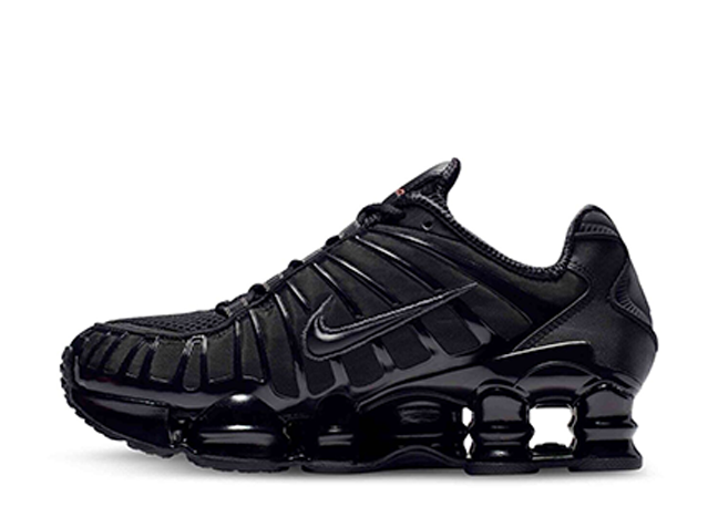 Nike WMNS Shox TL "Black/Black-Metallic Hematite-Max Orange"