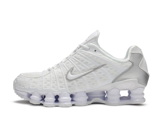 Nike Wmns Shox TL “ White/White-Metallic Silver-Max Orange