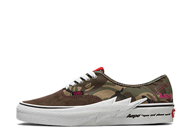 エーエイプ バイ ア ベイシング エイプ × バンズ オーセンティック ボルト "ブラウン"