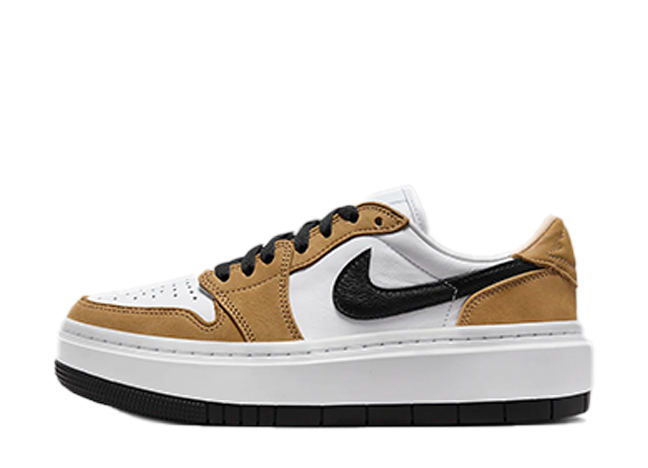 ナイキ ウィメンズ エアジョーダン1 ロー エレベート "ルーキー オブ ザ イヤー" ライトブラウン/ホワイト