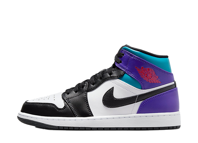 ナイキ エアジョーダン1 ミッド "ホワイト/ブライトコンコルド/トゥルーレッド"